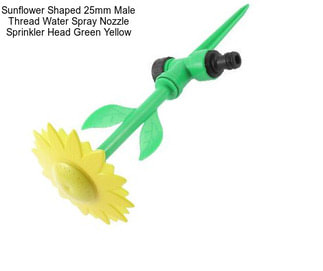 Sunflower Shaped 25mm Male Thread Water Spray Nozzle Sprinkler Head Green Yellow