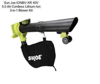 Sun Joe IONBV-XR 40V 5.0 Ah Cordless Lithium-Ion 3-in-1 Blower Kit