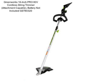 Greenworks 16-Inch PRO 80V Cordless String Trimmer (Attachment Capable), Battery Not Included GST80320