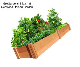 GroGardens 8 ft x 1 ft Redwood Raised Garden