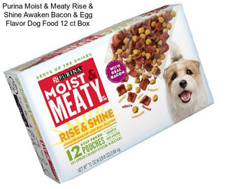 Purina Moist & Meaty Rise & Shine Awaken Bacon & Egg Flavor Dog Food 12 ct Box