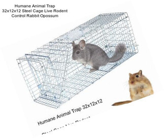 Humane Animal Trap 32x12x12 Steel Cage Live Rodent Control Rabbit Opossum