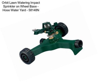 Orbit Lawn Watering Impact Sprinkler on Wheel Base - Hose Water Yard - 58148N