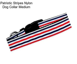Patriotic Stripes Nylon Dog Collar Medium