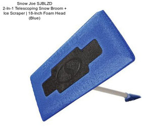 Snow Joe SJBLZD 2-In-1 Telescoping Snow Broom + Ice Scraper | 18-Inch Foam Head (Blue)