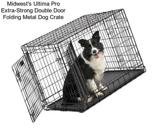 Midwest\'s Ultima Pro Extra-Strong Double Door Folding Metal Dog Crate