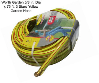 Worth Garden 5/8 in. Dia x 75 ft. 3 Stars Yellow Garden Hose