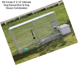 K9 Condo 4\' X 12\' Ultimate Dog Kennel-Run & Dog House Combination