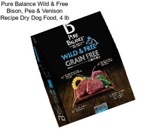 Pure Balance Wild & Free Bison, Pea & Venison Recipe Dry Dog Food, 4 lb