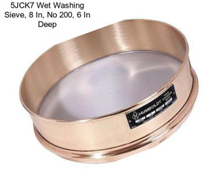 5JCK7 Wet Washing Sieve, 8 In, No 200, 6 In Deep