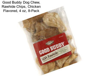 Good Buddy Dog Chew, Rawhide Chips, Chicken Flavored, 4 oz, 8-Pack