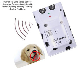 Humanely Safe Voice Sensor Ultrasonic Deterrent Anti Bark No Bark Stop Dog Barking Training Control No Harm