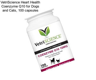VetriScience Heart Health Coenzyme Q10 for Dogs and Cats, 100 capsules