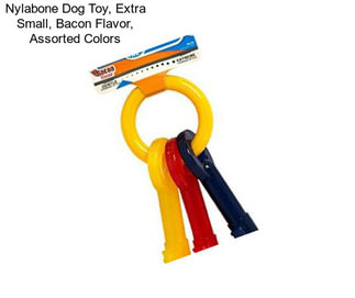 Nylabone Dog Toy, Extra Small, Bacon Flavor, Assorted Colors