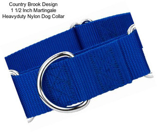 Country Brook Design 1 1/2 Inch Martingale Heavyduty Nylon Dog Collar