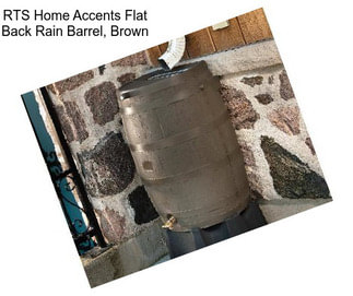 RTS Home Accents Flat Back Rain Barrel, Brown