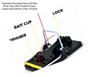 Aspectek Reusable Easy Set Rat Snap Trap, Mice Rodent Traps, Large-sized Mouse Trap, 6 Packs