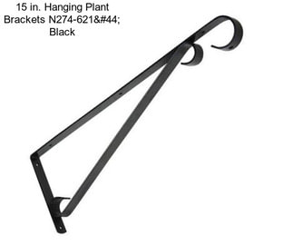 15 in. Hanging Plant Brackets N274-621, Black