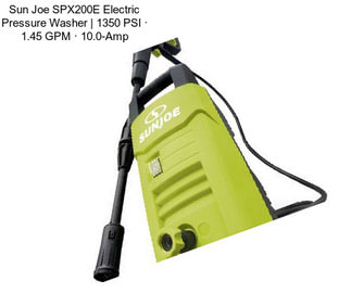 Sun Joe SPX200E Electric Pressure Washer | 1350 PSI · 1.45 GPM · 10.0-Amp