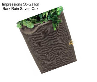 Impressions 50-Gallon Bark Rain Saver, Oak