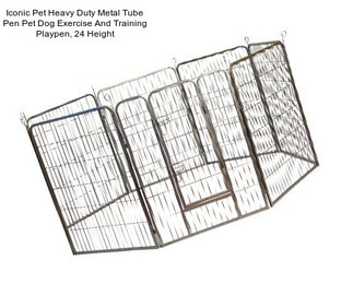 Iconic Pet Heavy Duty Metal Tube Pen Pet Dog Exercise And Training Playpen, 24\