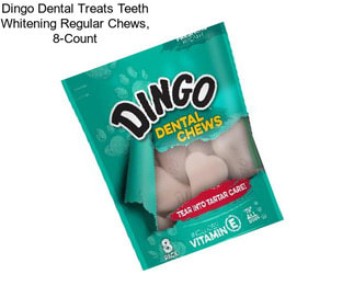 Dingo Dental Treats Teeth Whitening Regular Chews, 8-Count