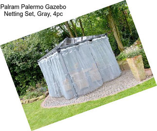 Palram Palermo Gazebo Netting Set, Gray, 4pc