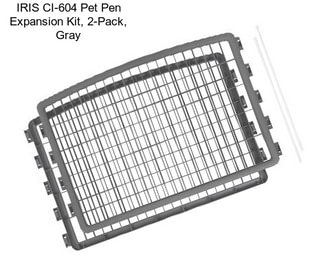 IRIS CI-604 Pet Pen Expansion Kit, 2-Pack, Gray