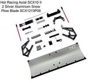 Hot Racing Axial SCX10 II 2 Silver Aluminum Snow Plow Blade SCX1213P08