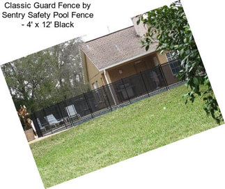 Classic Guard Fence by Sentry Safety Pool Fence - 4\' x 12\' Black