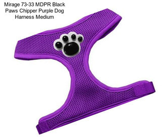 Mirage 73-33 MDPR Black Paws Chipper Purple Dog Harness Medium