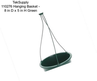 TekSupply 110276 Hanging Basket - 8 in D x 5 in H Green