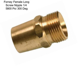 Forney Female Long Screw Nipple 1/4 \