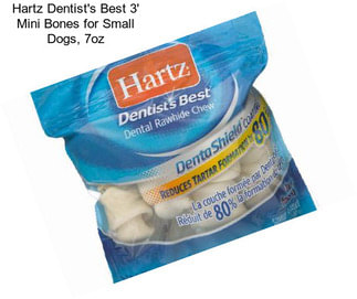 Hartz Dentist\'s Best 3\' Mini Bones for Small Dogs, 7oz