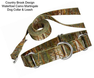 Country Brook Design Waterfowl Camo Martingale Dog Collar & Leash