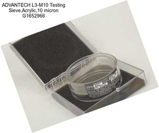 ADVANTECH L3-M10 Testing Sieve,Acrylic,10 micron G1652966