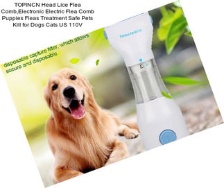 TOPINCN Head Lice Flea Comb,Electronic Electric Flea Comb Puppies Fleas Treatment Safe Pets Kill for Dogs Cats US 110V