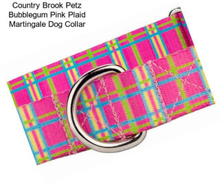 Country Brook Petz Bubblegum Pink Plaid Martingale Dog Collar