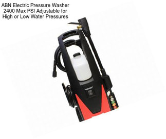 ABN Electric Pressure Washer 2400 Max PSI Adjustable for High or Low Water Pressures