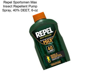 Repel Sportsmen Max Insect Repellent Pump Spray, 40% DEET, 6-oz
