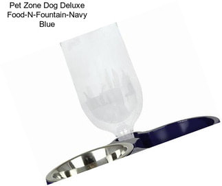 Pet Zone Dog Deluxe Food-N-Fountain-Navy Blue