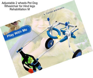 Adjustable 2 wheels Pet Dog Wheelchair for Hind legs Rehabilitation M