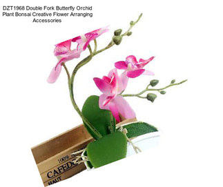 DZT1968 Double Fork Butterfly Orchid Plant Bonsai Creative Flower Arranging Accessories