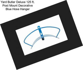 Yard Butler Deluxe 125 ft. Post Mount Decorative Blue Hose Hanger