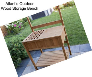 Atlantic Outdoor Wood Storage Bench