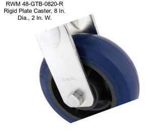 RWM 48-GTB-0820-R Rigid Plate Caster, 8 In. Dia., 2 In. W.