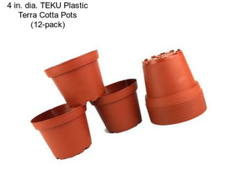 4 in. dia. TEKU Plastic Terra Cotta Pots (12-pack)