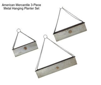 American Mercantile 3-Piece Metal Hanging Planter Set