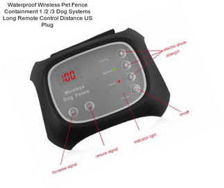 Waterproof Wireless Pet Fence Containment 1 /2 /3 Dog Systems Long Remote Control Distance US Plug