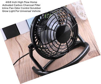 4/6/8 Inch High Flow Home Activated Carbon Charcoal Filter Inline Fan Odor Control Scrubber Grow Light For Universal Vehicle